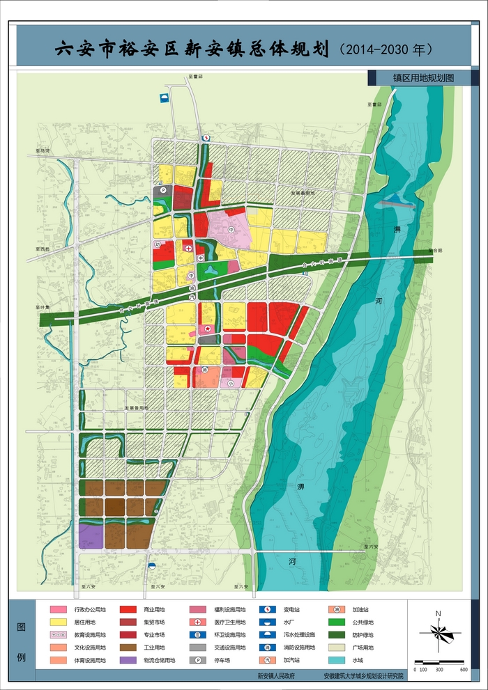 六安市新安镇淠河规划图片